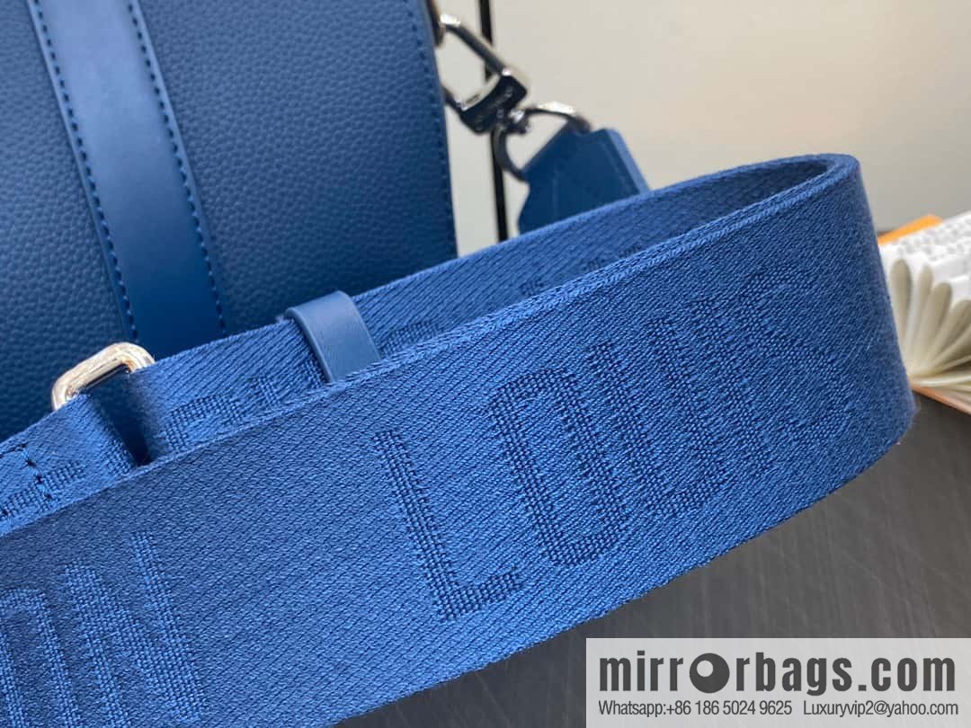 [Boutique‑grade] M23725 dark blue, full leather men's bag pillow bag series CITY KEEPALL AER handbag M22486 57082 M23725 City Keepall handbag