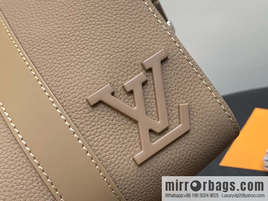 [Boutique‑grade] M23725 apricot, full leather men's bag pillow bag series CITY KEEPALL AER handbag M22486 57082 M23725 City Keepall handbag