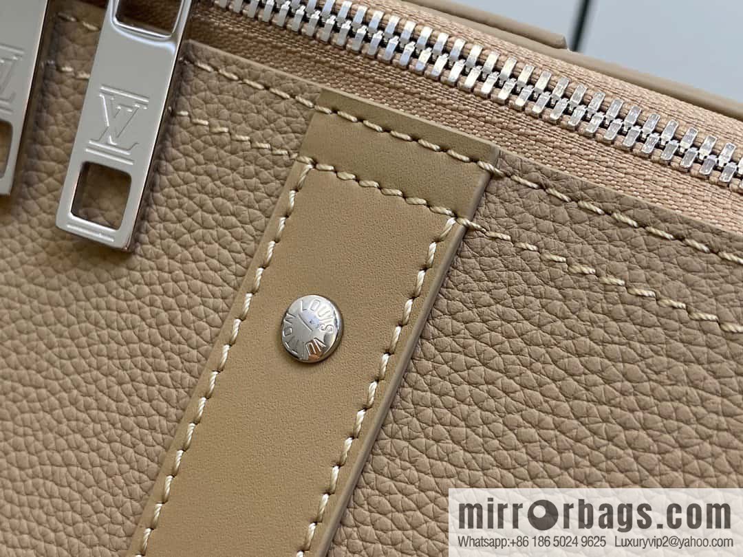 [Boutique‑grade] M23725 apricot, full leather men's bag pillow bag series CITY KEEPALL AER handbag M22486 57082 M23725 City Keepall handbag