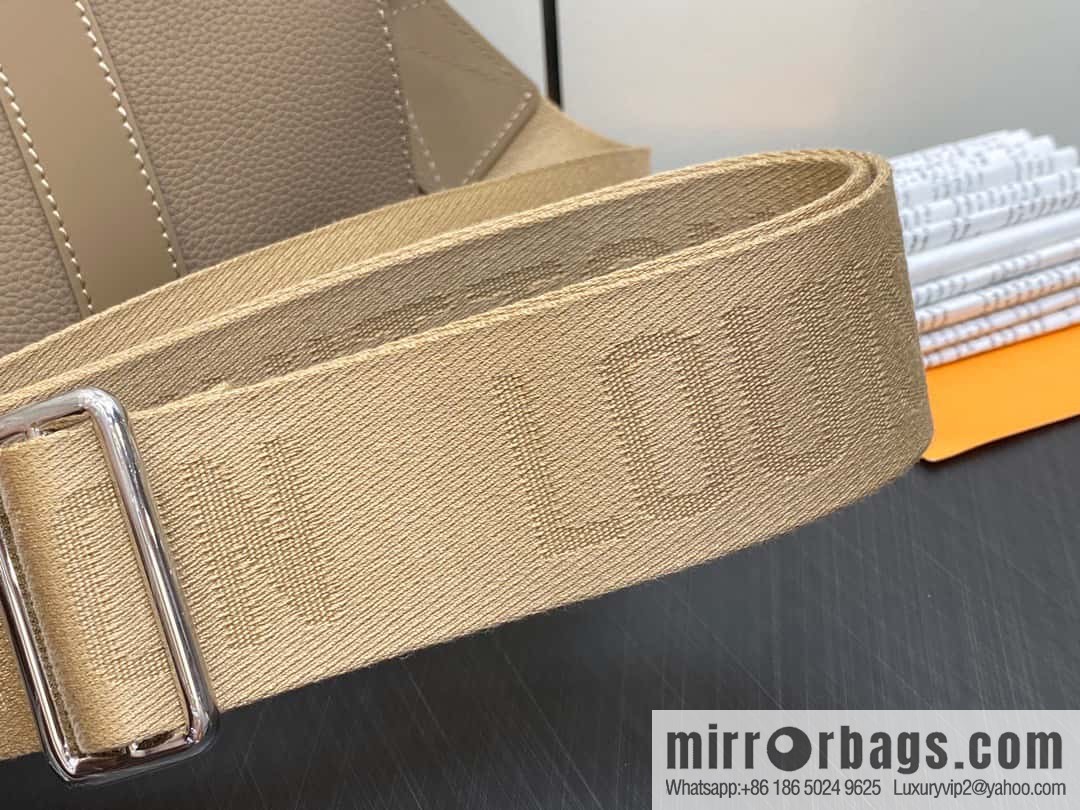 [Boutique‑grade] M23725 apricot, full leather men's bag pillow bag series CITY KEEPALL AER handbag M22486 57082 M23725 City Keepall handbag