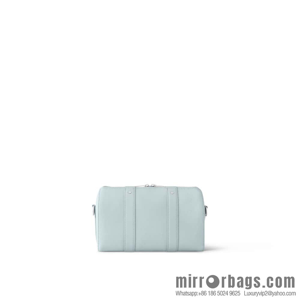 [Boutique‑grade] M23725 light blue, full leather men's bag pillow bag series CITY KEEPALL AER handbag M22486 57082 M23725 City Keepall handbag