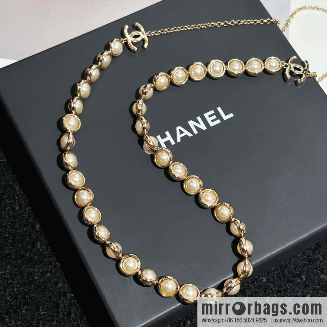 ❗️New ❗️ Chanel necklace ☀️ new ☑️ Chanel double c long pearl necklace sweater chain ☀️