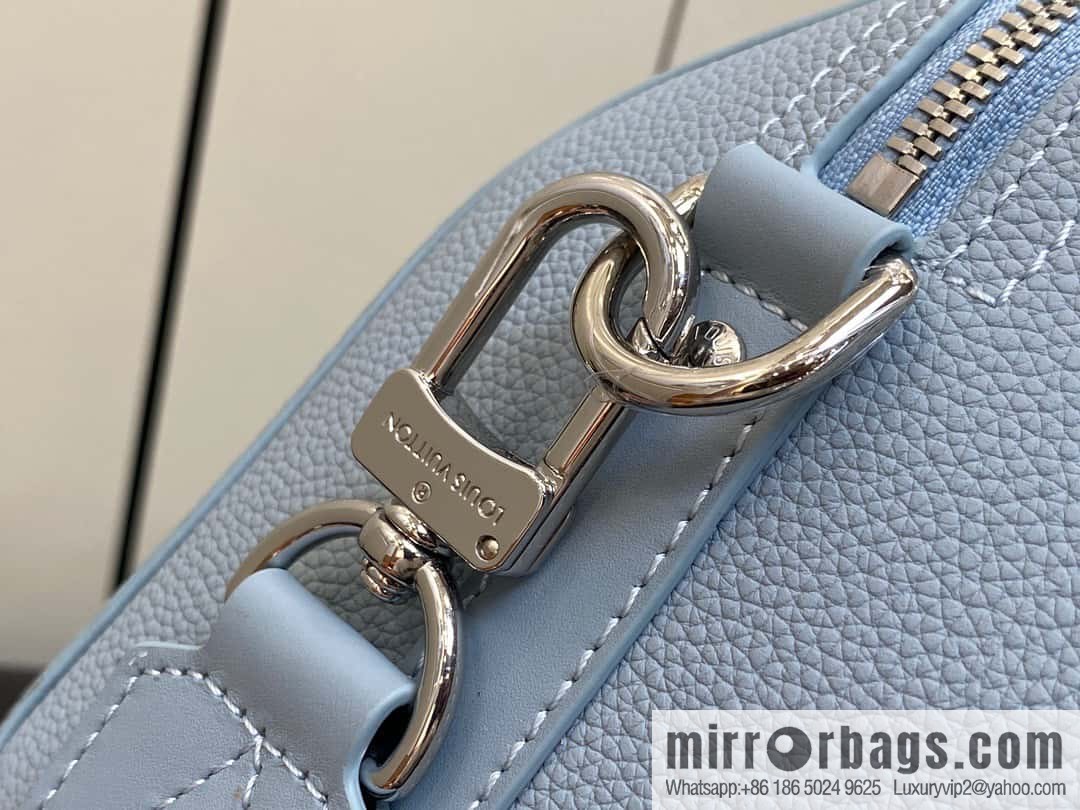[Boutique‑grade] M23725 light blue, full leather men's bag pillow bag series CITY KEEPALL AER handbag M22486 57082 M23725 City Keepall handbag