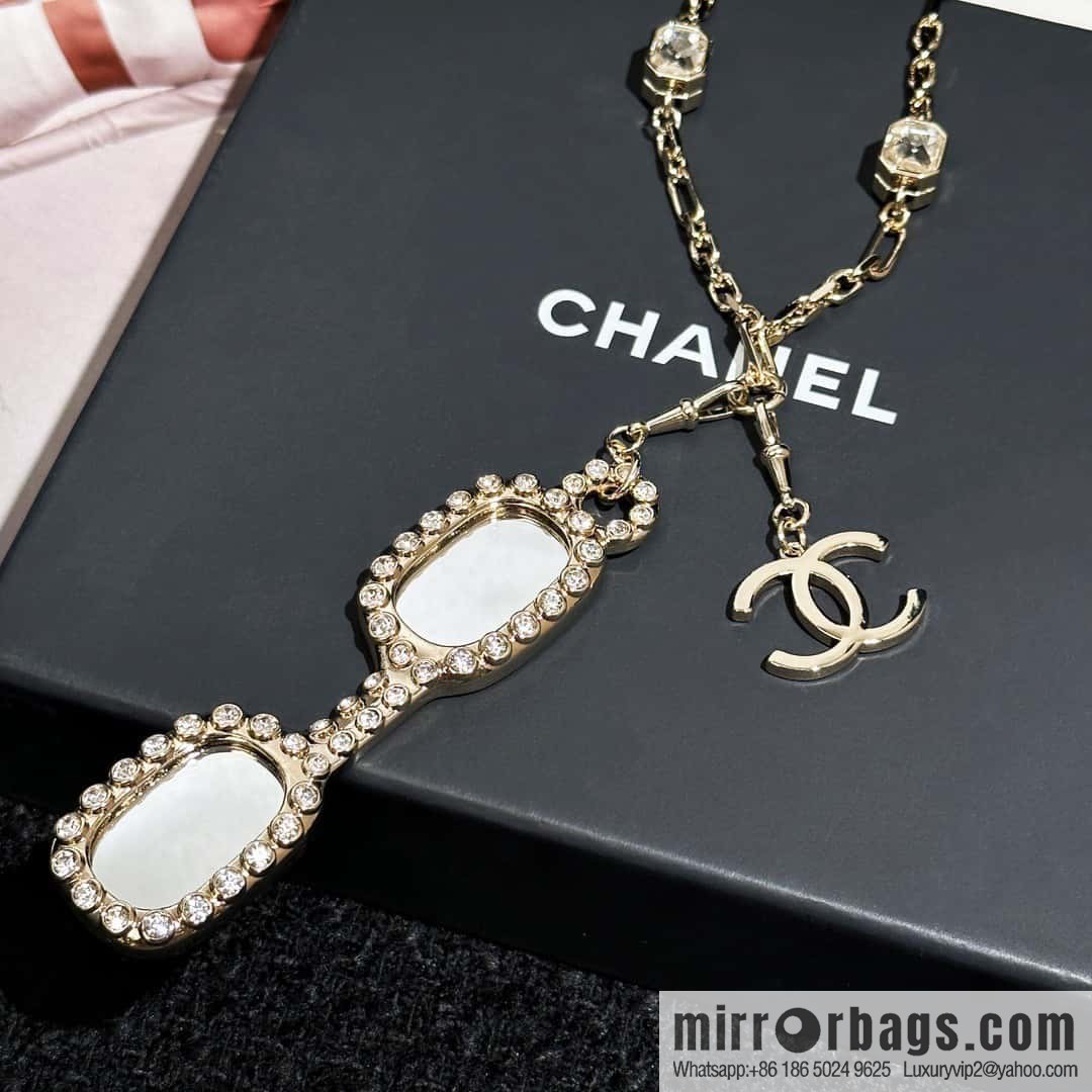 ❗️New ❗️ Chanel necklace ☀️ new ☑️ Chanel double c glasses 👓 necklace sweater chain ☀️