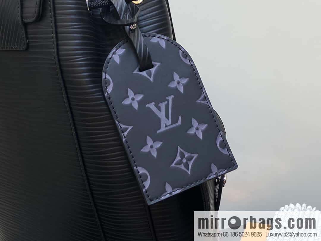 [Premium‑quality] M23764 black letters, full leather epi backpack series Christopher medium backpack M41709