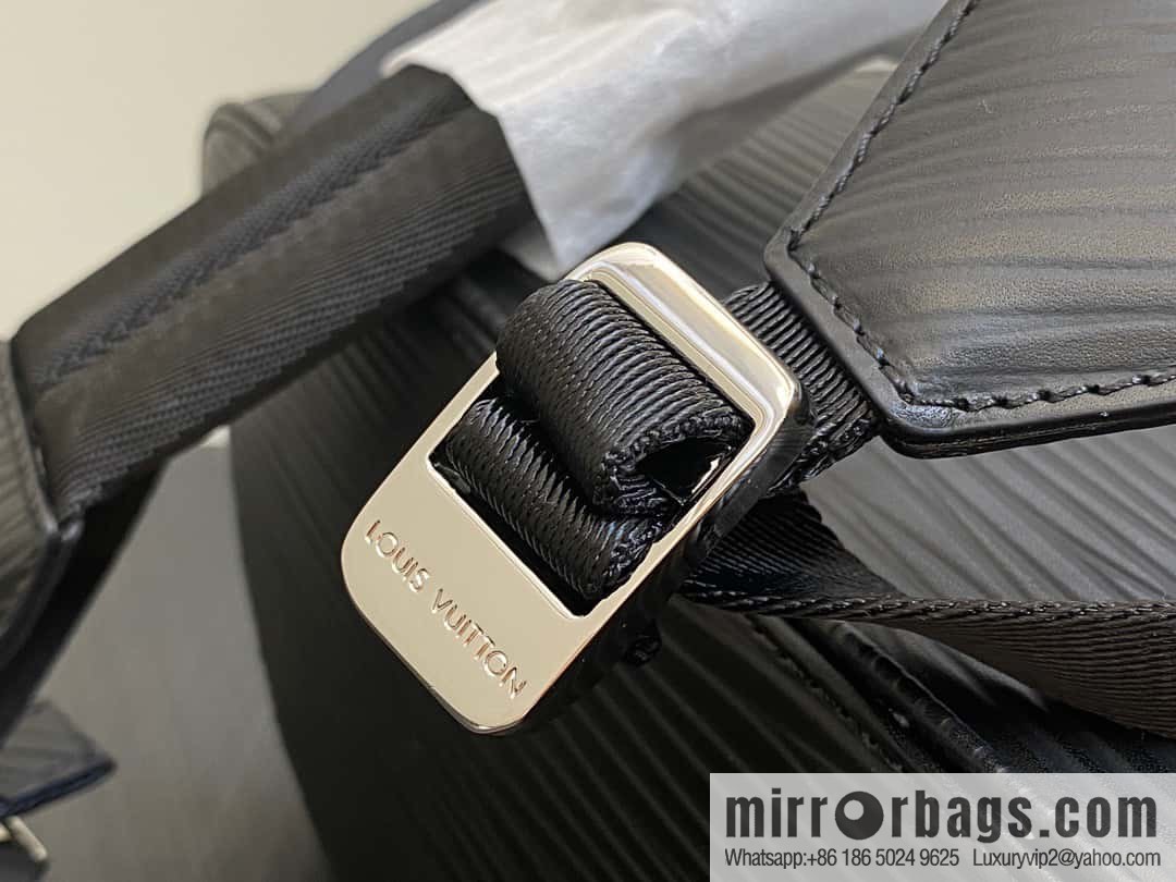 [Premium‑quality] M23764 brown letters, full leather epi backpack series Christopher medium backpack M41709