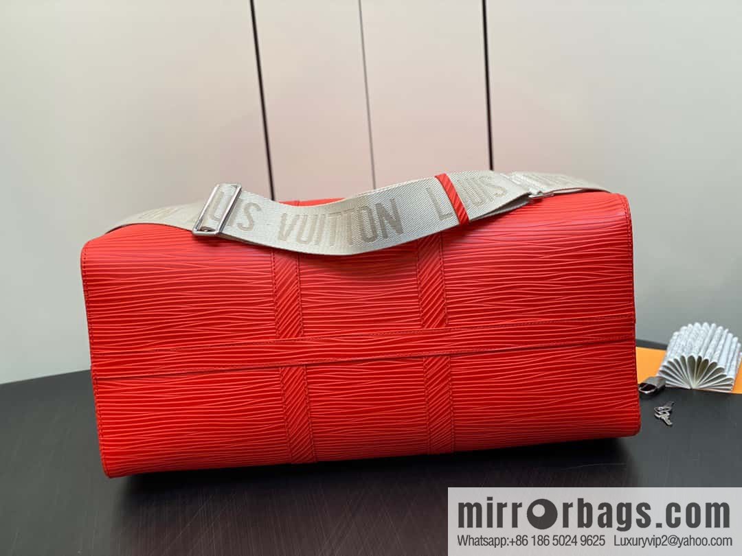 [Boutique‑grade] M23721 red epi full leather travel bag series, this Keepall Bandoulière 50 handbag