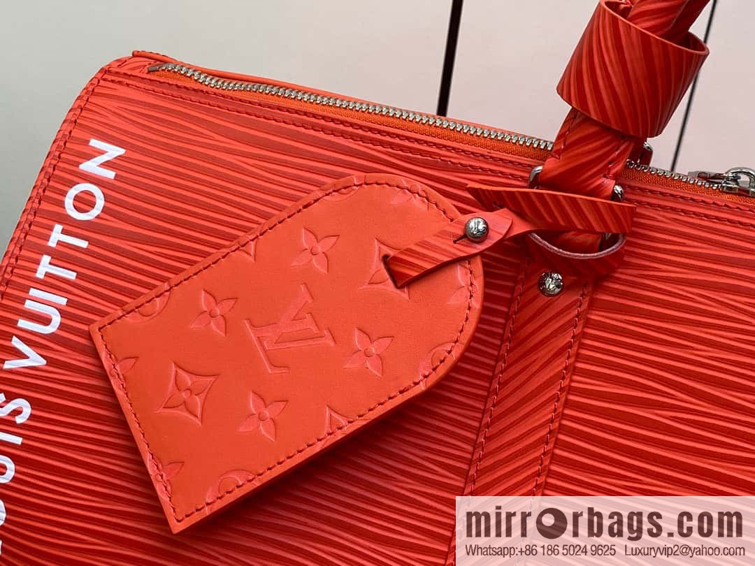 [Boutique‑grade] M23721 red epi full leather travel bag series, this Keepall Bandoulière 50 handbag