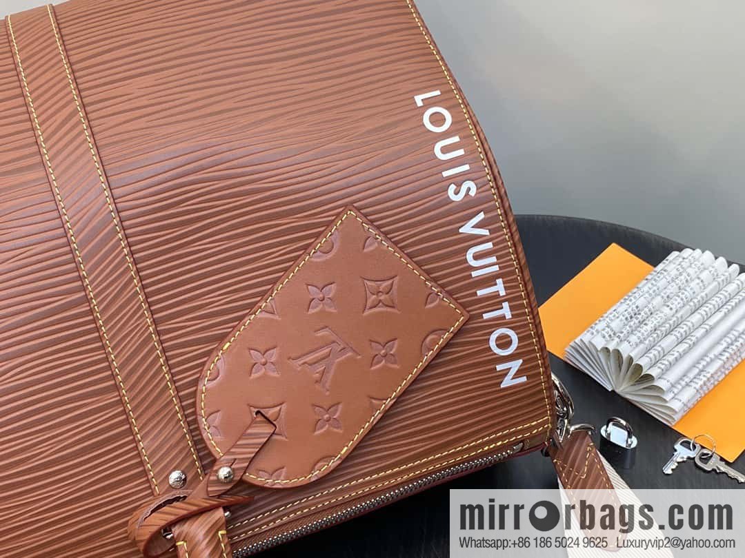[Boutique‑grade] M23721 brown epi full leather travel bag series, this Keepall Bandoulière 50 handbag
