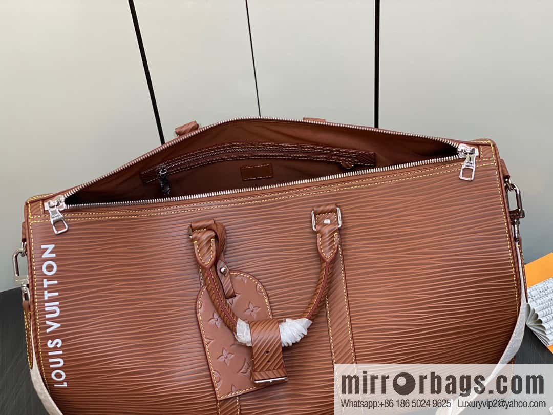 [Boutique‑grade] M23721 brown epi full leather travel bag series, this Keepall Bandoulière 50 handbag