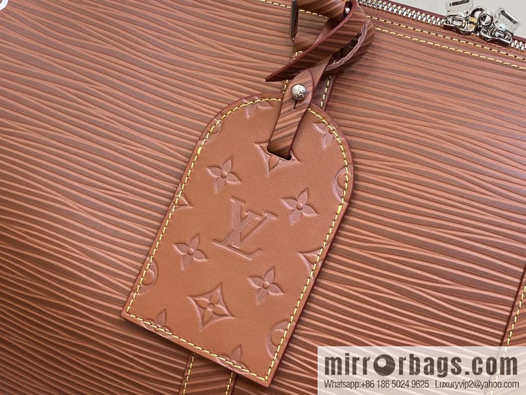[Boutique‑grade] M23721 brown epi full leather travel bag series, this Keepall Bandoulière 50 handbag