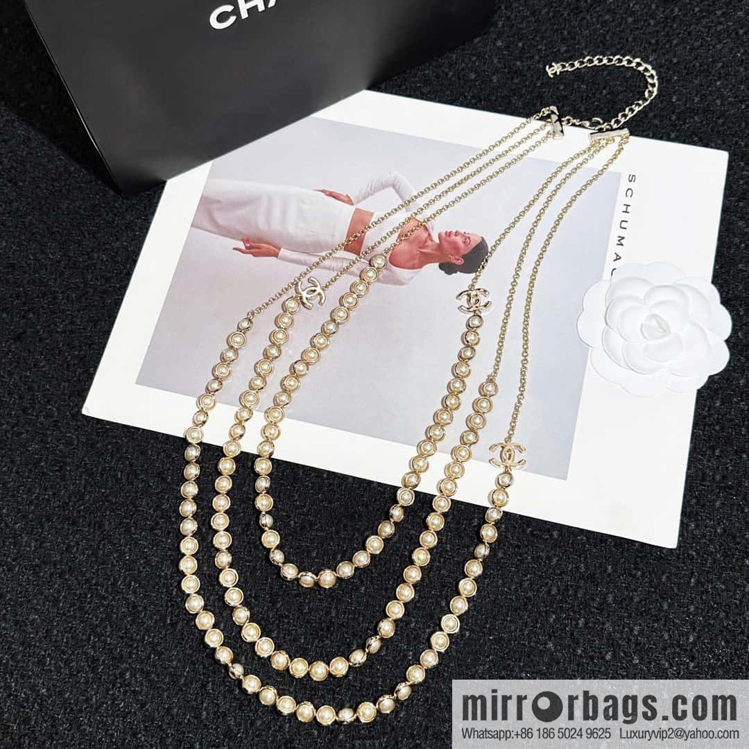 ❗️New ❗️ Chanel belt belt chain ☀️ new ☑️ Chanel double c three-layer pearl belt chain belt ☀️