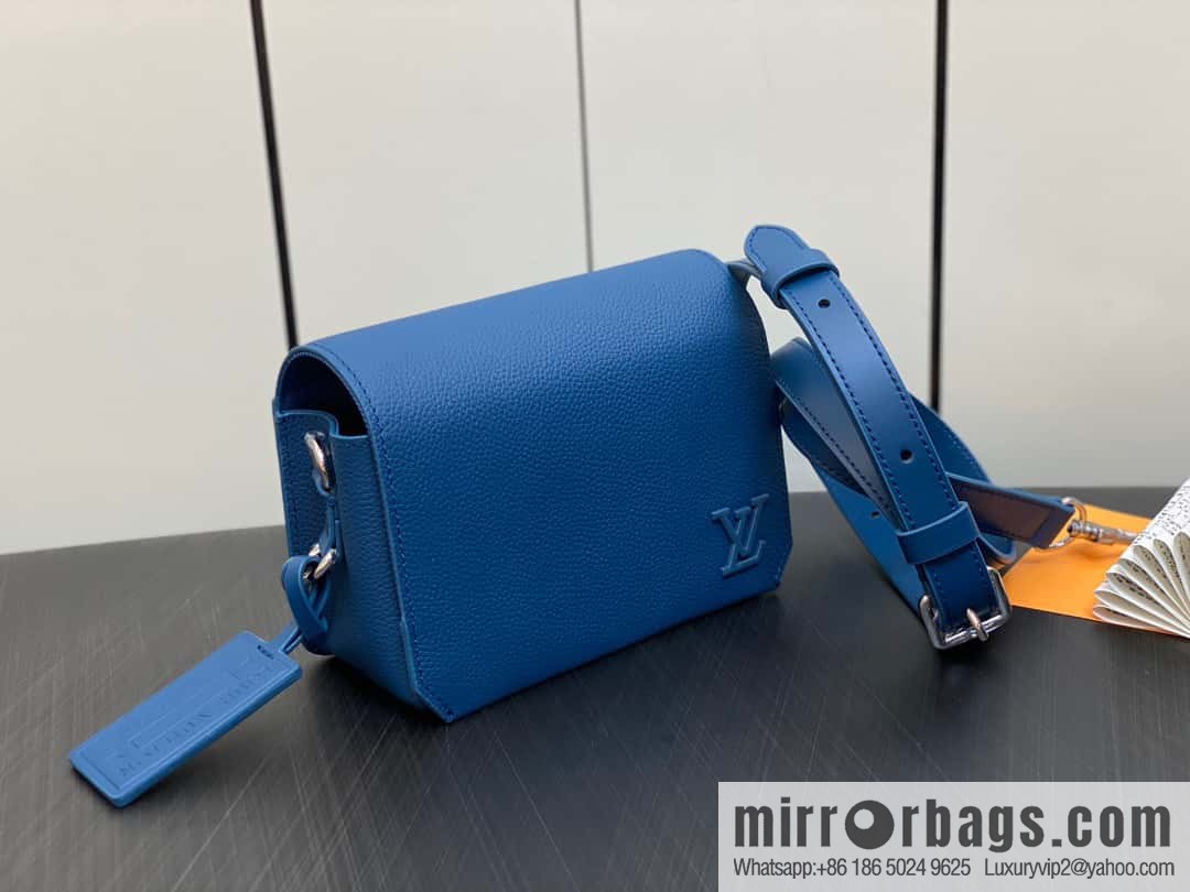 [Boutique‑grade] M82804 dark blue, full leather men's bag messenger bag series, new FASTLINE WEARABLE WALLET handbag in autumn and winter
