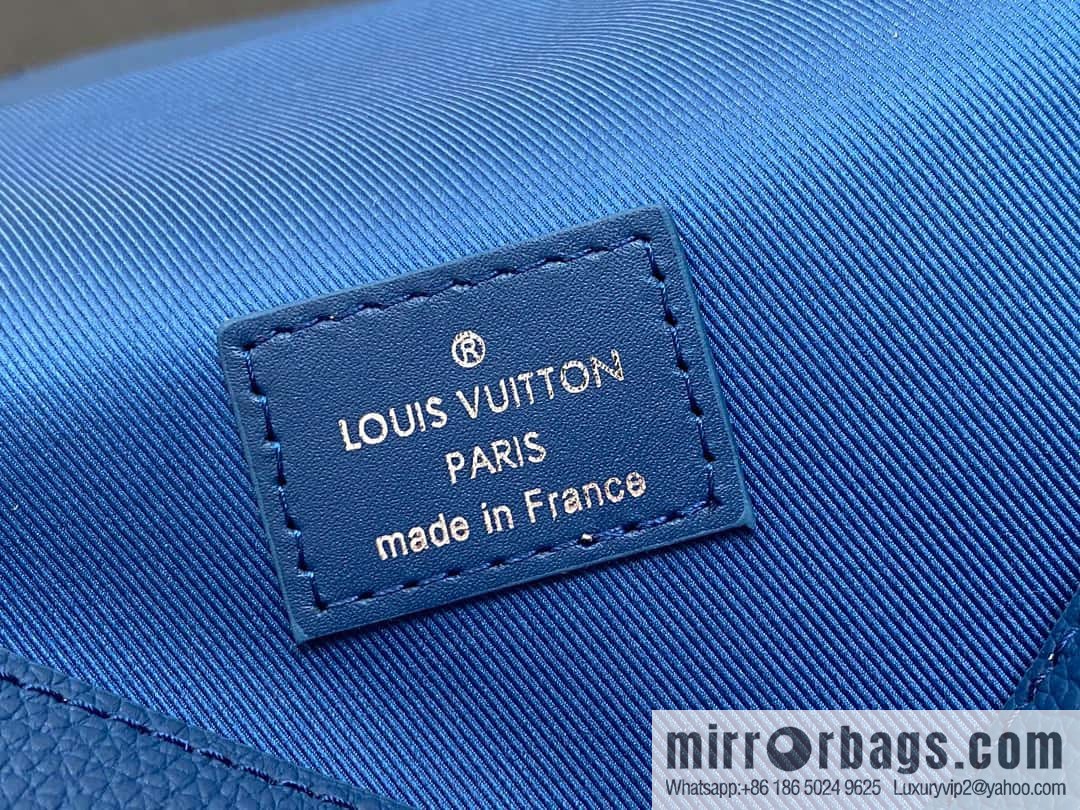 [Boutique‑grade] M82804 dark blue, full leather men's bag messenger bag series, new FASTLINE WEARABLE WALLET handbag in autumn and winter