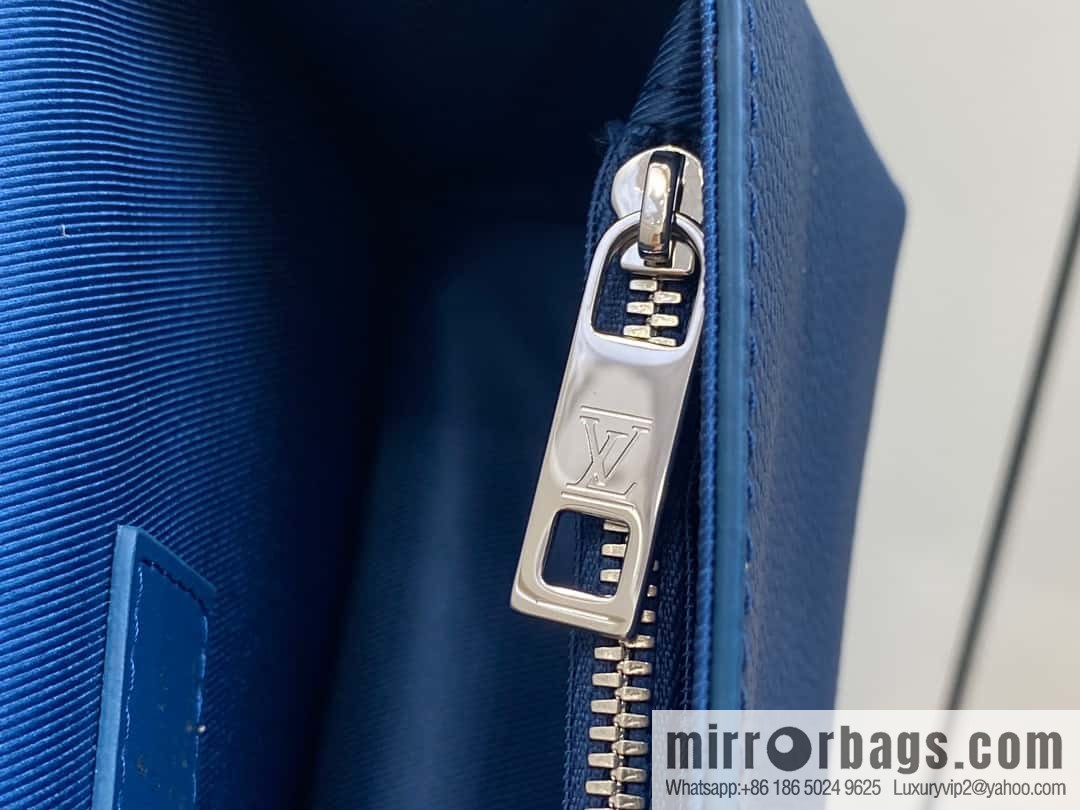 [Boutique‑grade] M82804 dark blue, full leather men's bag messenger bag series, new FASTLINE WEARABLE WALLET handbag in autumn and winter