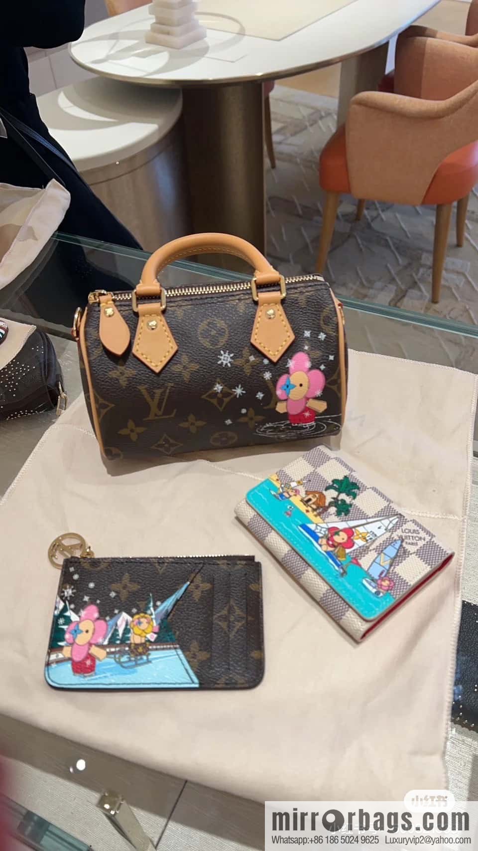 [Premium‑quality] M82624 silk screen, Christmas mini pillow bag 16cm speedy series Nano Speedy handbag