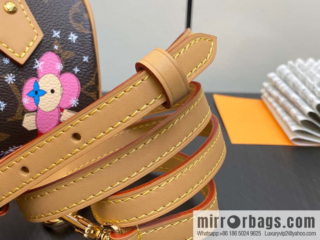 [Premium‑quality] M82624 silk screen, Christmas mini pillow bag 16cm speedy series Nano Speedy handbag