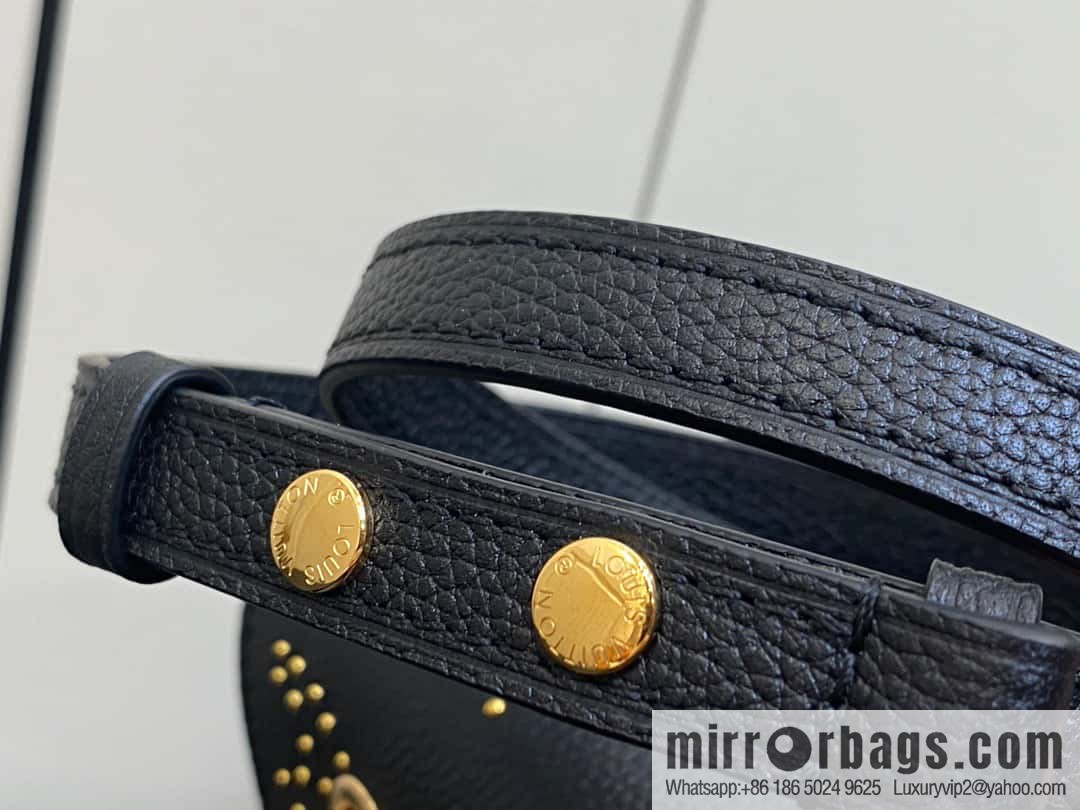 [Premium‑quality] M46734 black full leather willow nail bucket bag series Néo Noé BB bucket bag