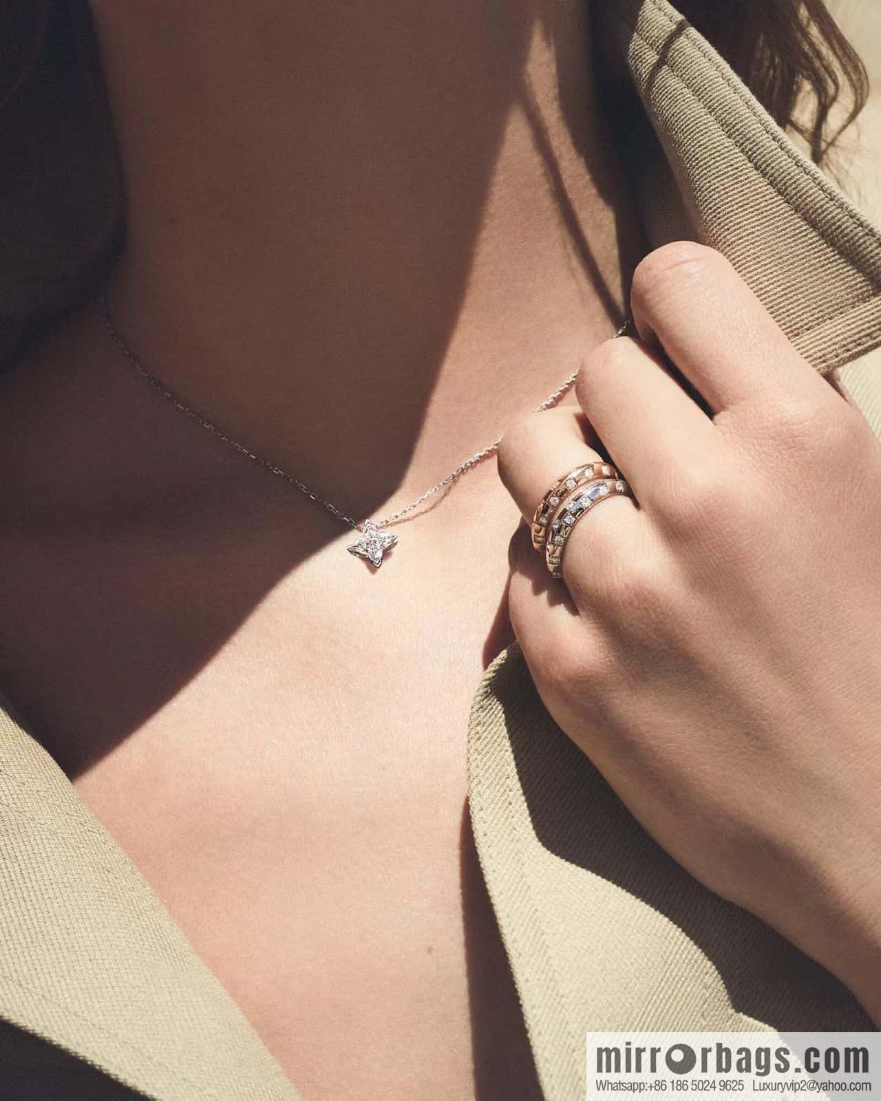 Louis Vuitton Louis Vuitton diamond necklace, stud earrings