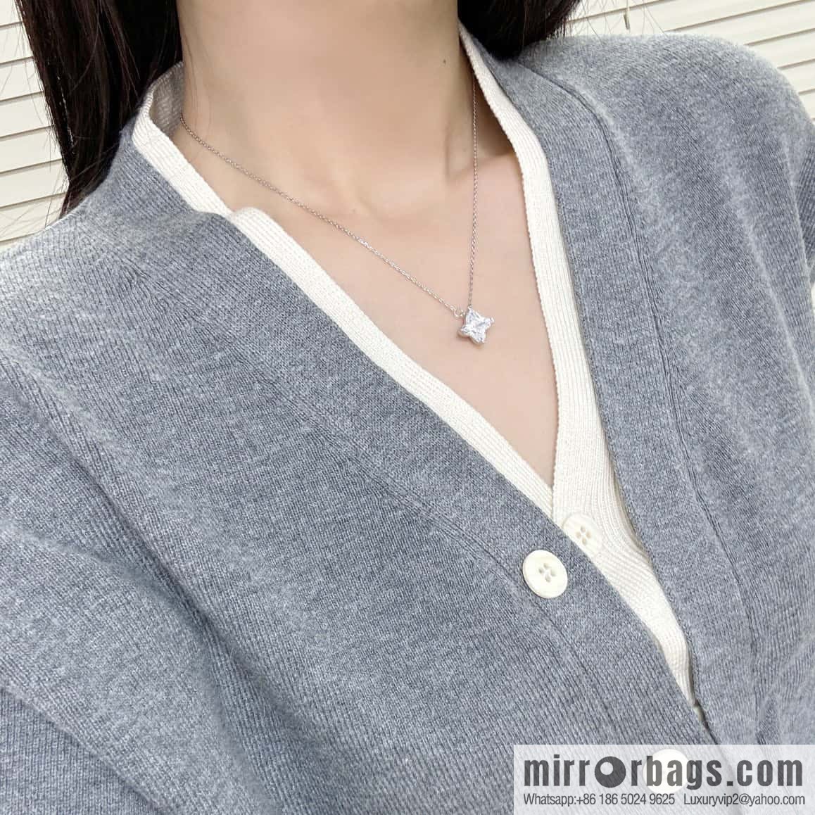 Louis Vuitton Louis Vuitton diamond necklace, stud earrings