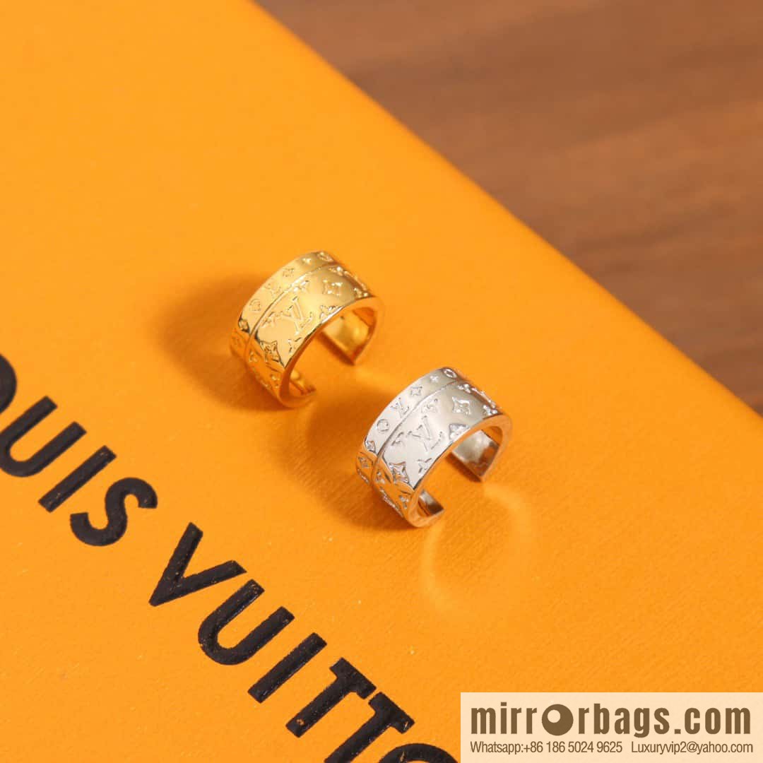 [Two-piece set] ☀ Louis Vuitton NANOGRAM ear bone clip ear clip set ☀