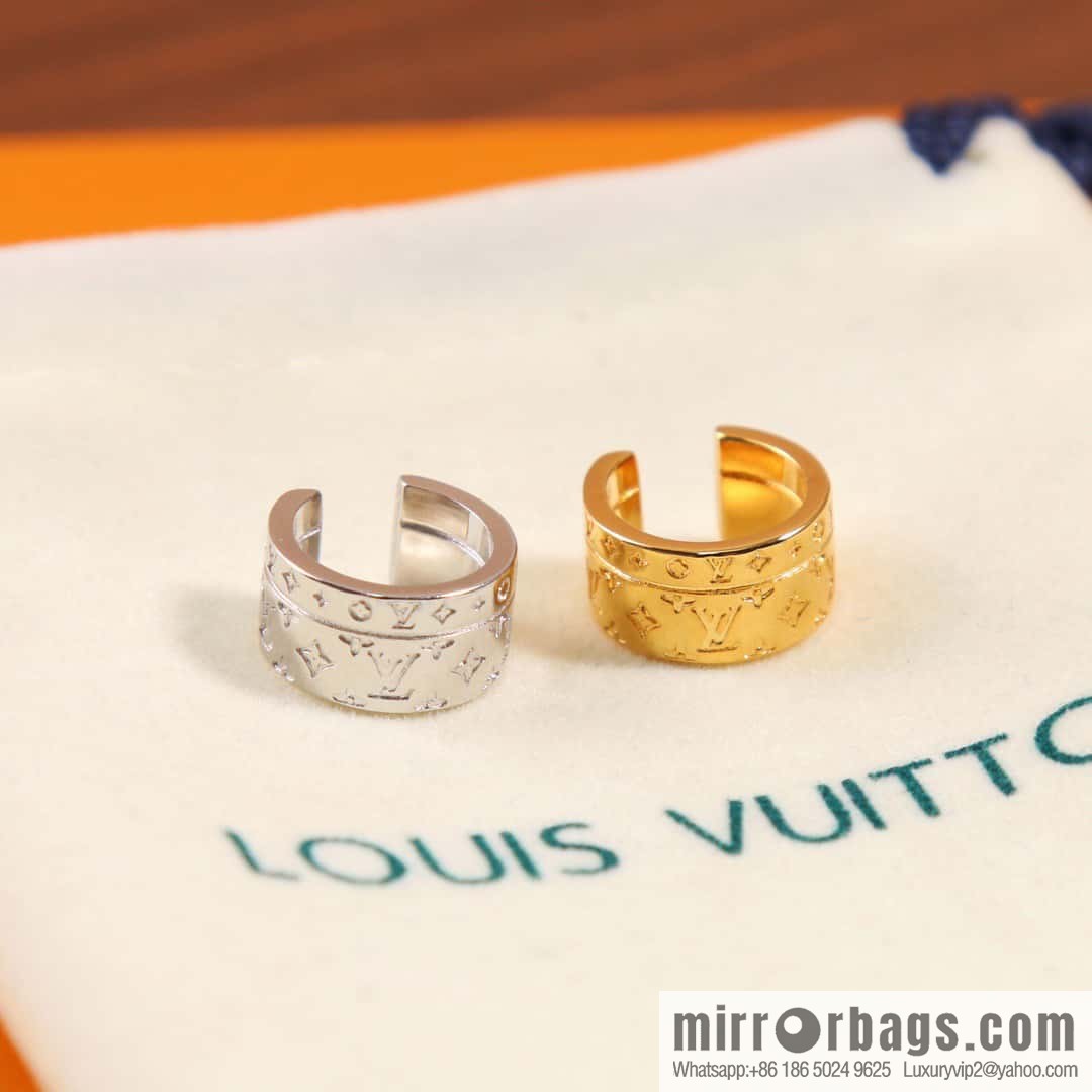 [Two-piece set] ☀ Louis Vuitton NANOGRAM ear bone clip ear clip set ☀