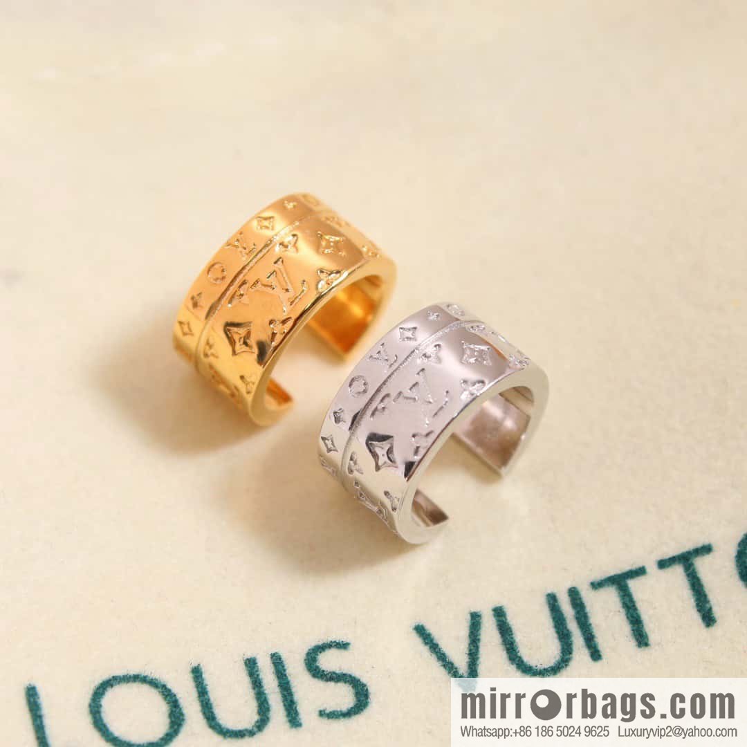 [Two-piece set] ☀ Louis Vuitton NANOGRAM ear bone clip ear clip set ☀