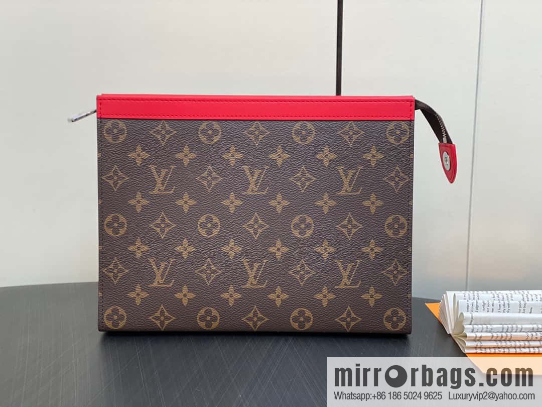 [Premium‑quality] M61692 monogram red M82857 clutch bag series Pochette Voyage medium handbag