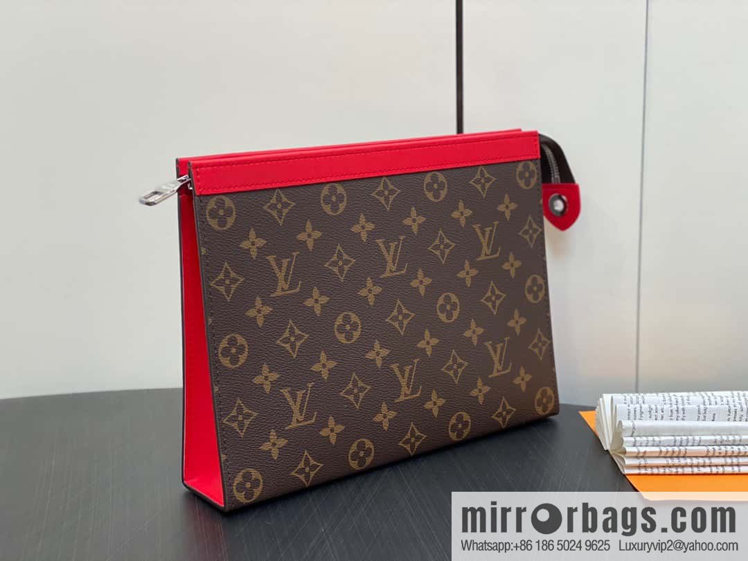 [Premium‑quality] M61692 monogram red M82857 clutch bag series Pochette Voyage medium handbag