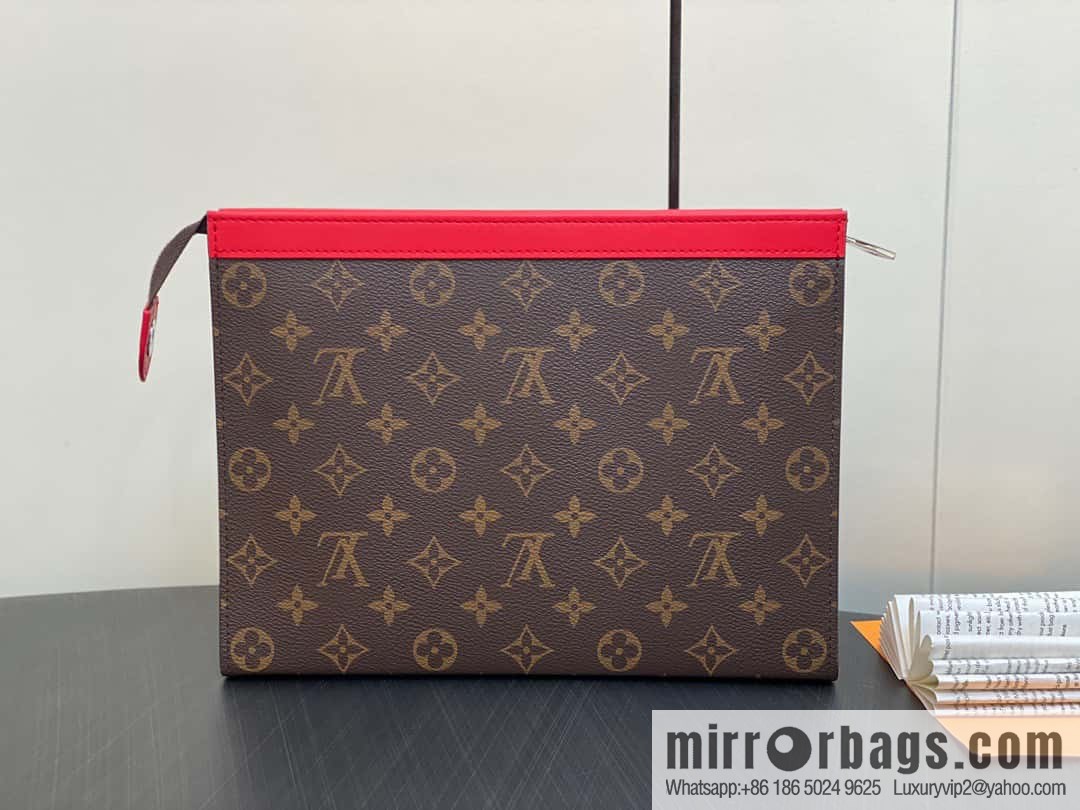 [Premium‑quality] M61692 monogram red M82857 clutch bag series Pochette Voyage medium handbag