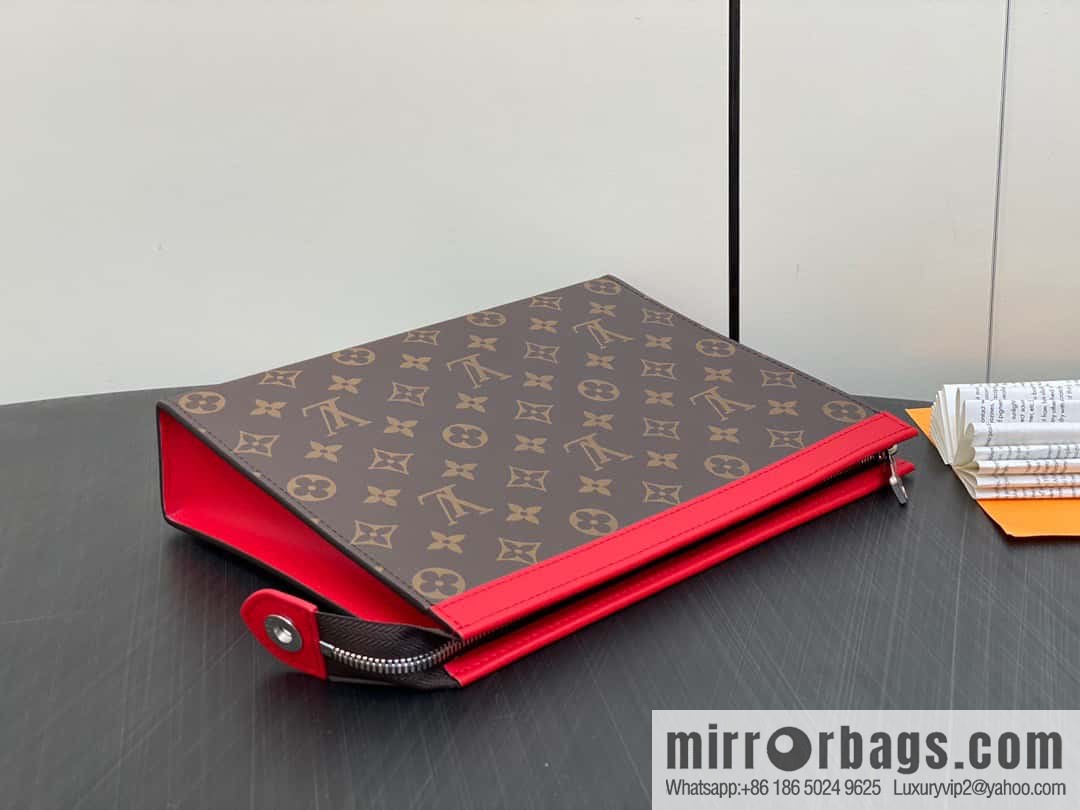 [Premium‑quality] M61692 monogram red M82857 clutch bag series Pochette Voyage medium handbag