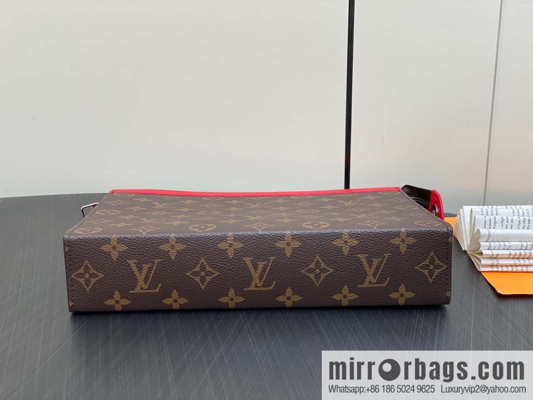 [Premium‑quality] M61692 monogram red M82857 clutch bag series Pochette Voyage medium handbag