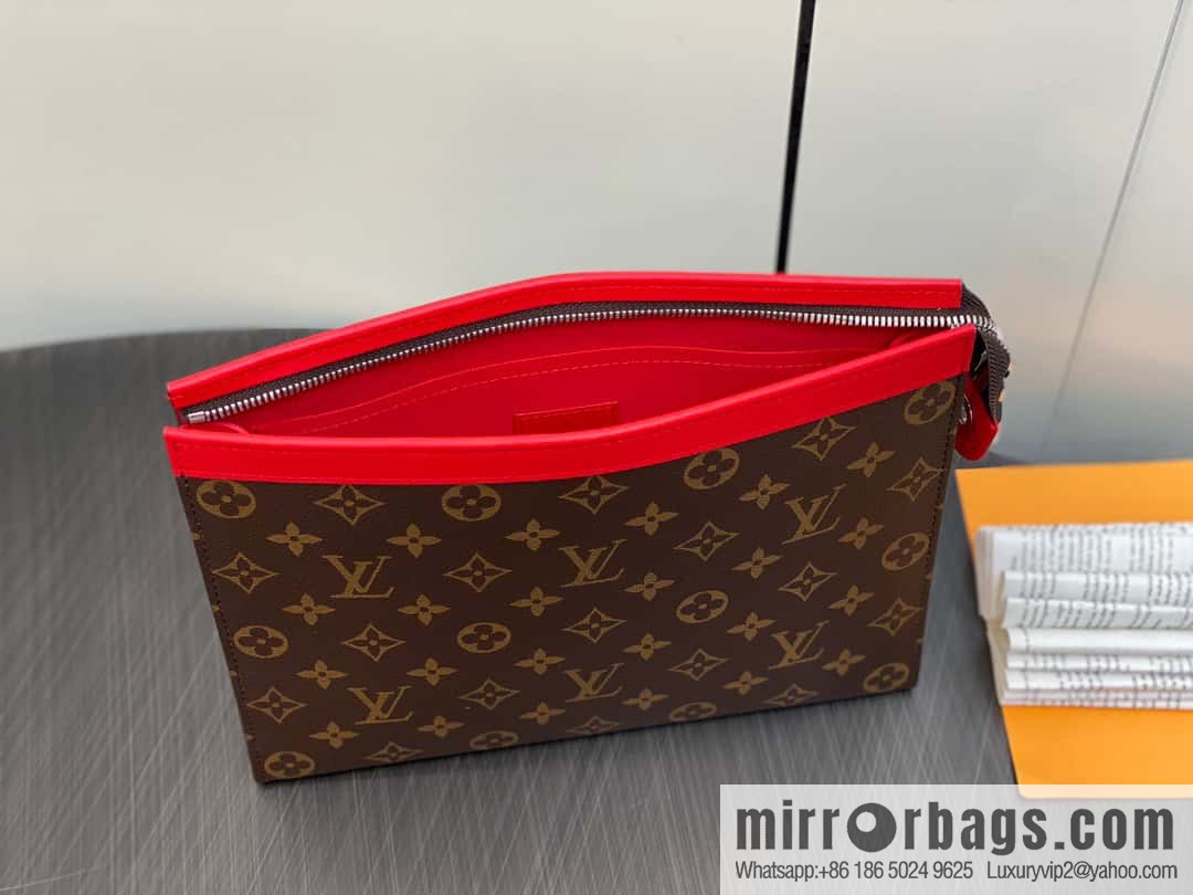 [Premium‑quality] M61692 monogram red M82857 clutch bag series Pochette Voyage medium handbag