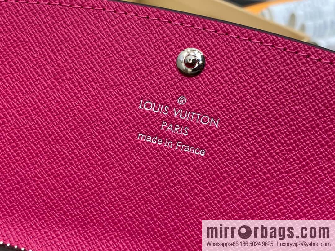 [Premium‑quality] M82919 monogram rose red, flip wallet series Emilie wallet m82919 m82920