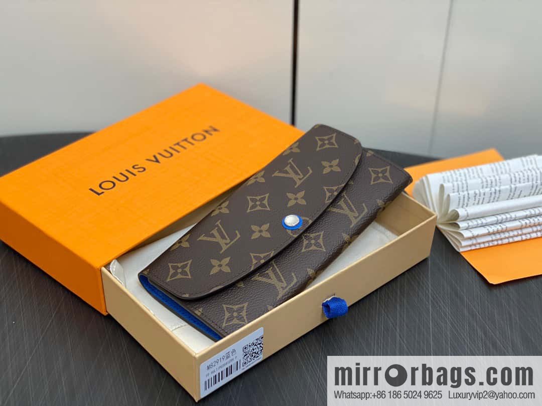 [Premium‑quality] M82919 monogram blue, flip wallet series Emilie wallet m82919 m82920