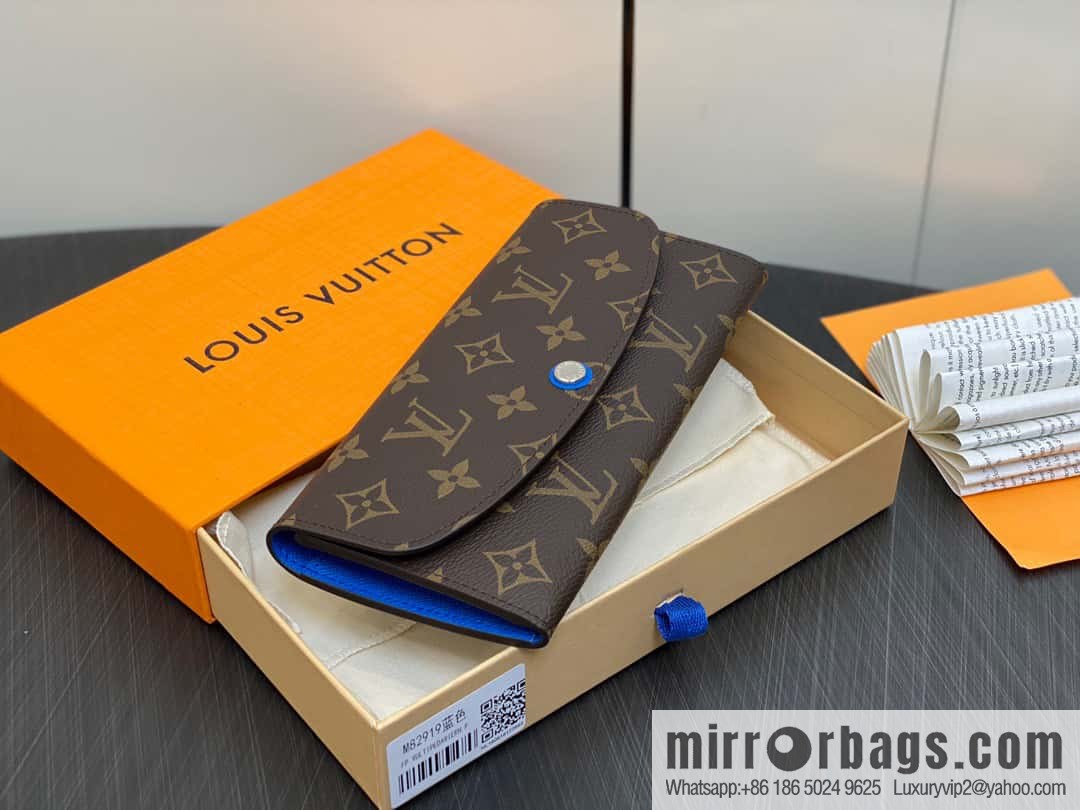 [Premium‑quality] M82919 monogram blue, flip wallet series Emilie wallet m82919 m82920