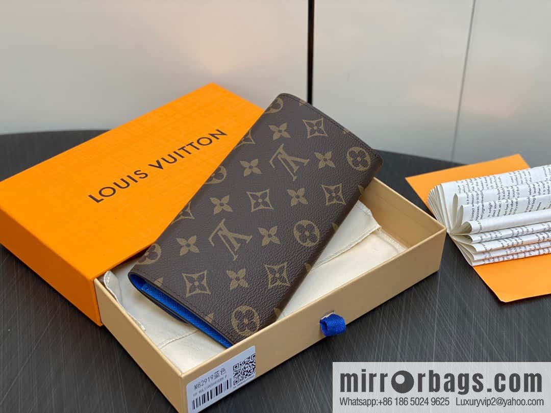 [Premium‑quality] M82919 monogram blue, flip wallet series Emilie wallet m82919 m82920