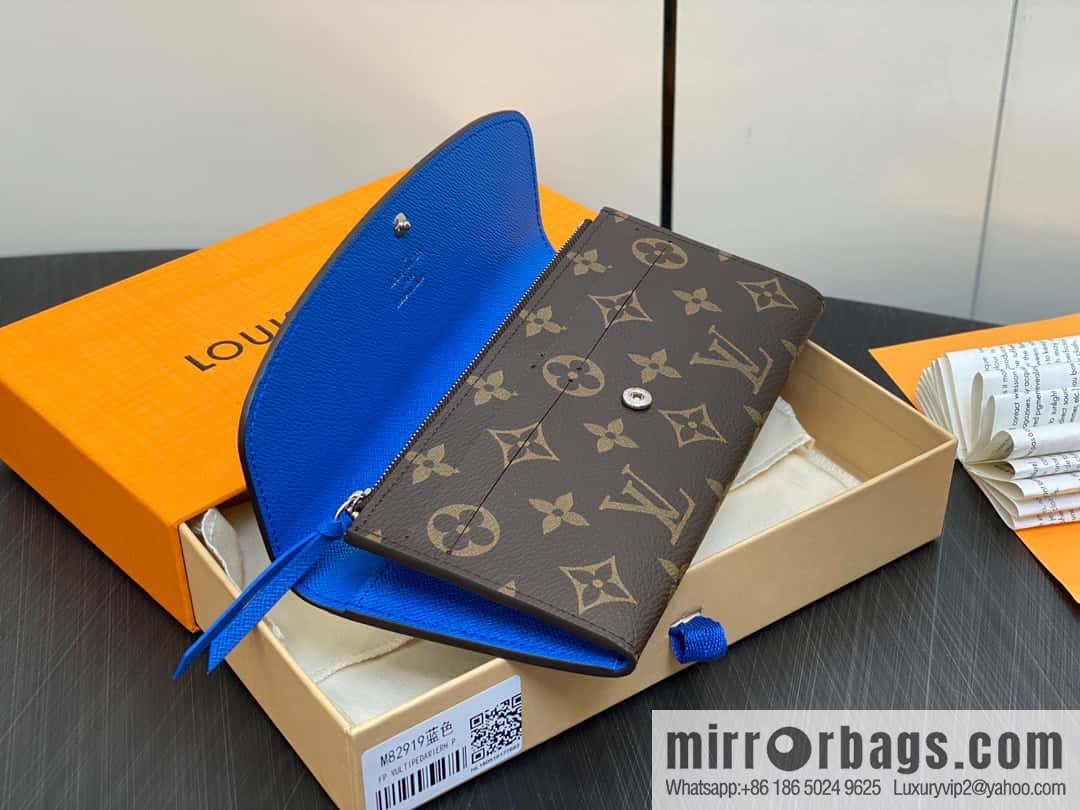 [Premium‑quality] M82919 monogram blue, flip wallet series Emilie wallet m82919 m82920