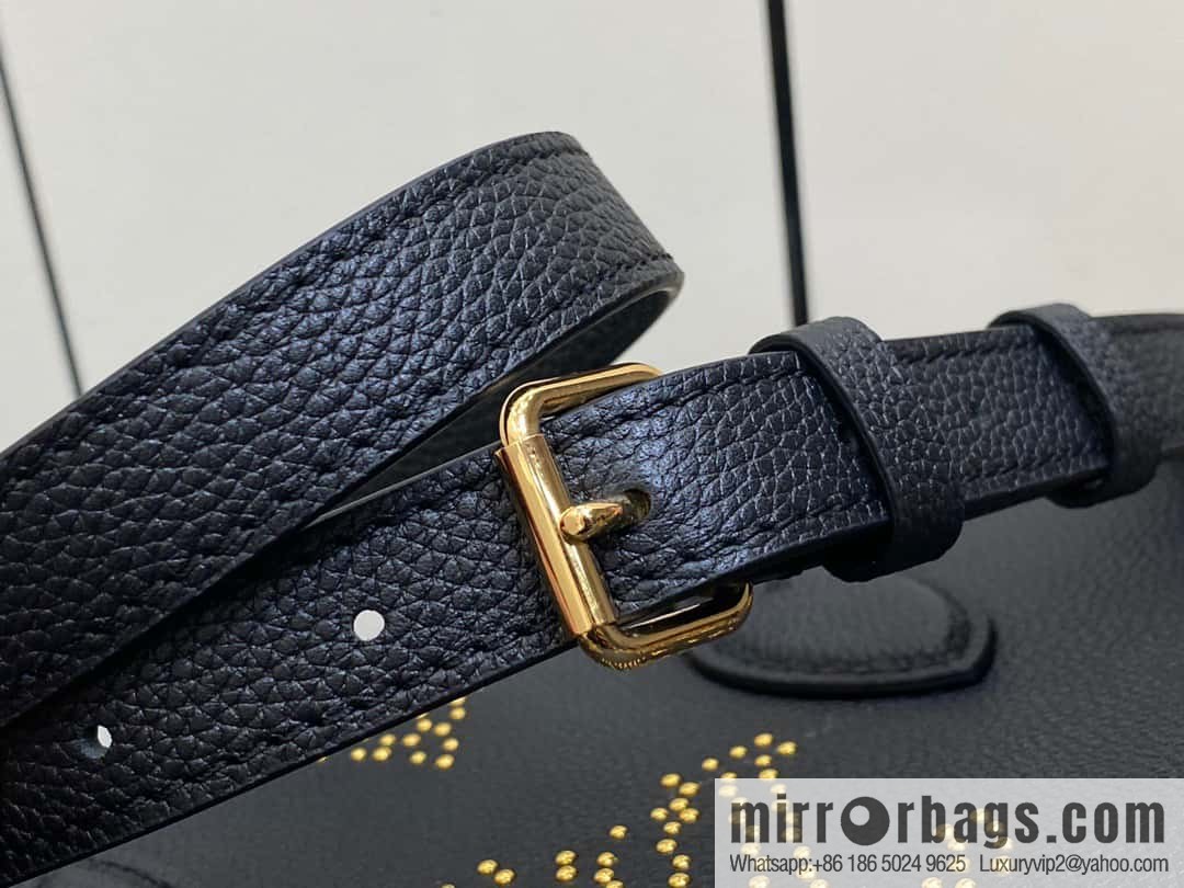 [Premium‑quality] M46733 black full leather willow nail square bag series ONTHEGO small handbag