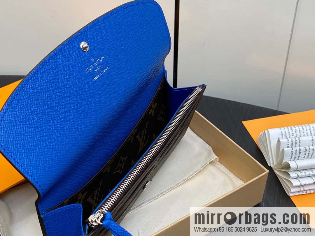 [Premium‑quality] M82919 monogram blue, flip wallet series Emilie wallet m82919 m82920