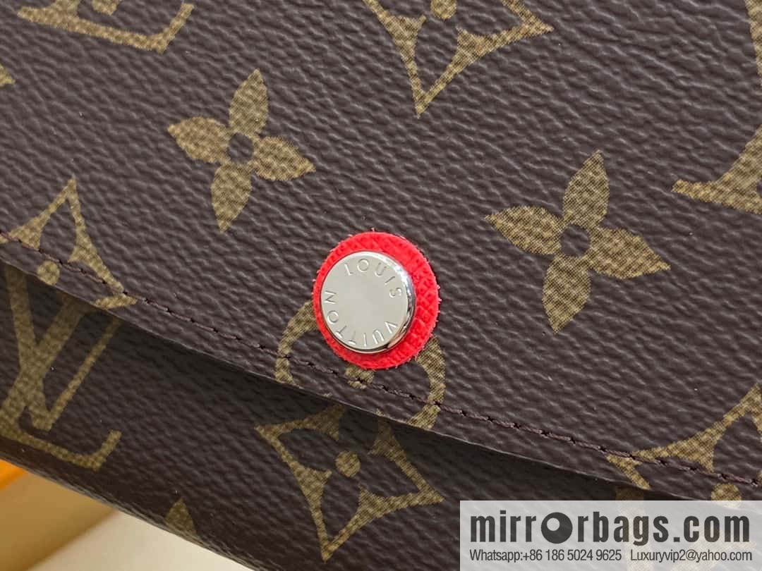 [Premium‑quality] M82919 monogram red, flip wallet series Emilie wallet m82919 m82920