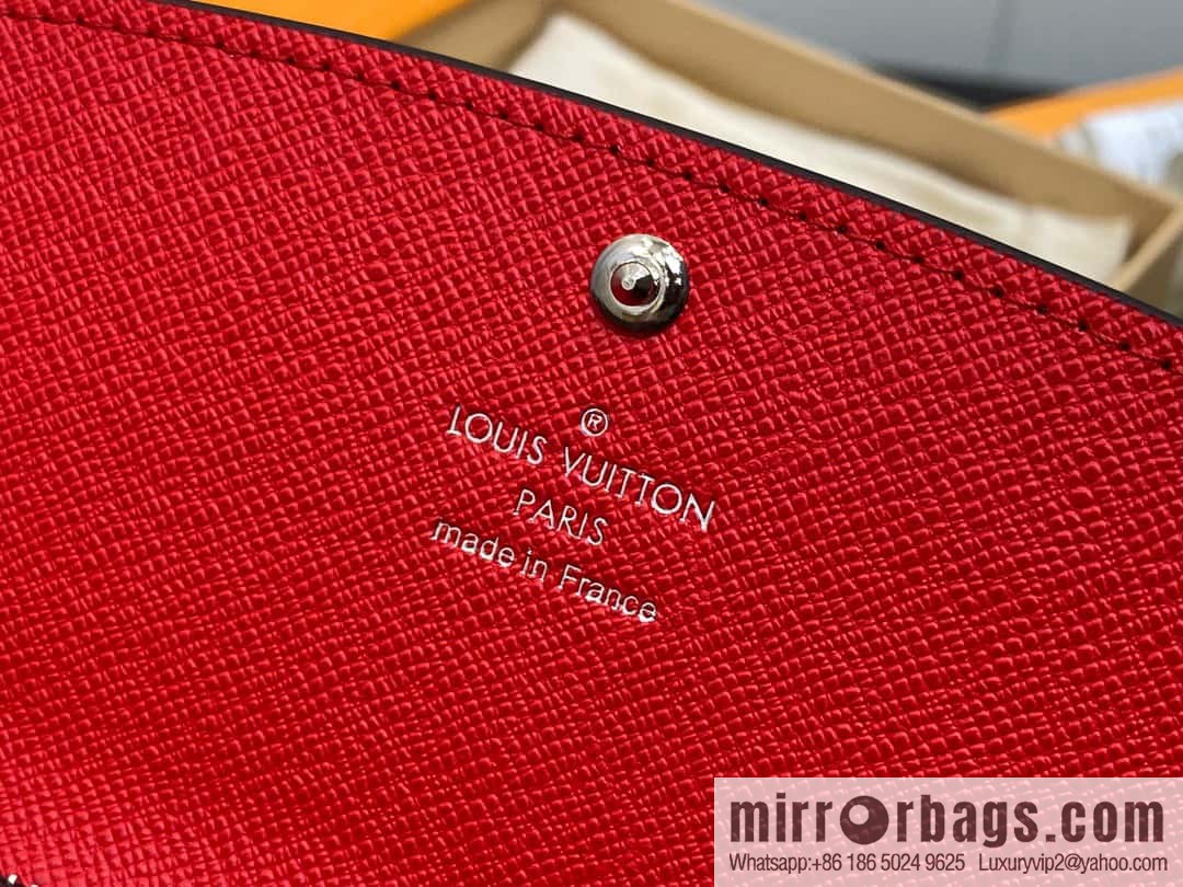 [Premium‑quality] M82919 monogram red, flip wallet series Emilie wallet m82919 m82920