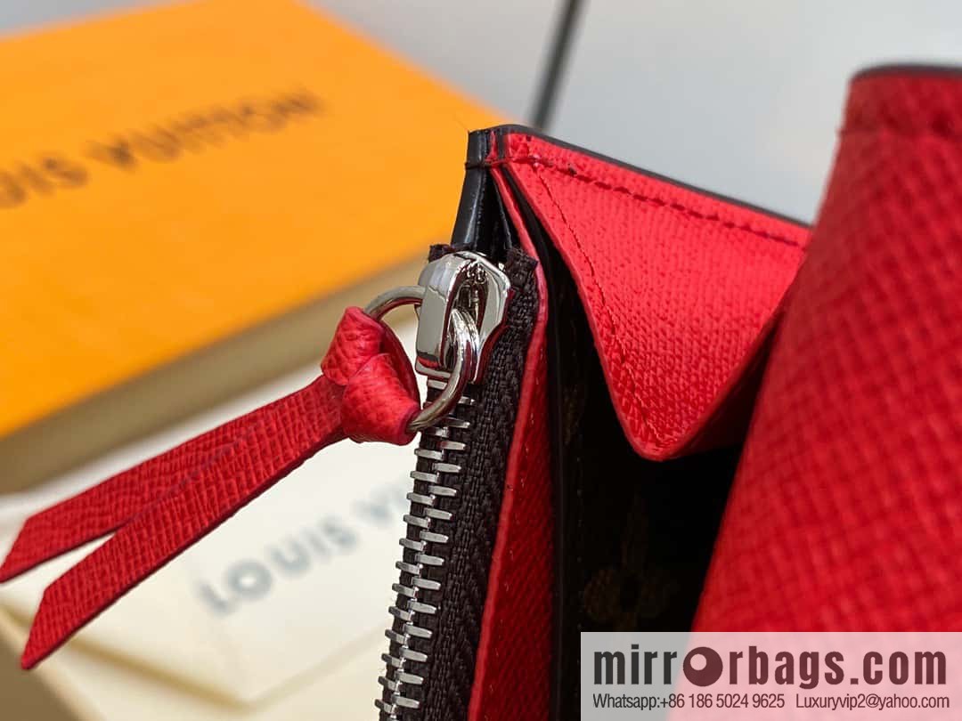 [Premium‑quality] M82919 monogram red, flip wallet series Emilie wallet m82919 m82920
