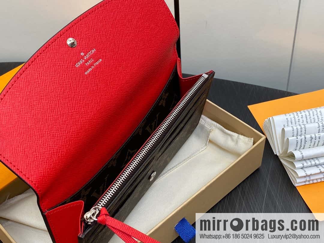 [Premium‑quality] M82919 monogram red, flip wallet series Emilie wallet m82919 m82920
