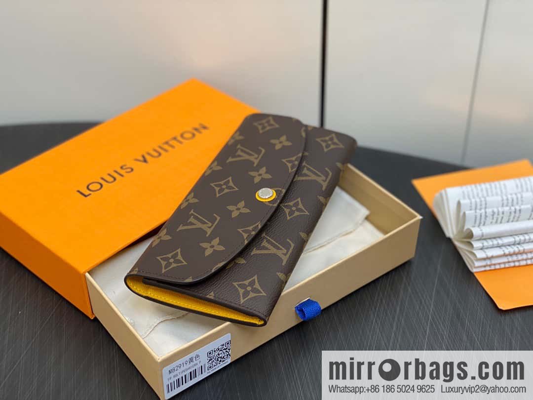 [Premium‑quality] M82919 monogram yellow, flip wallet series Emilie wallet m82919 m82920