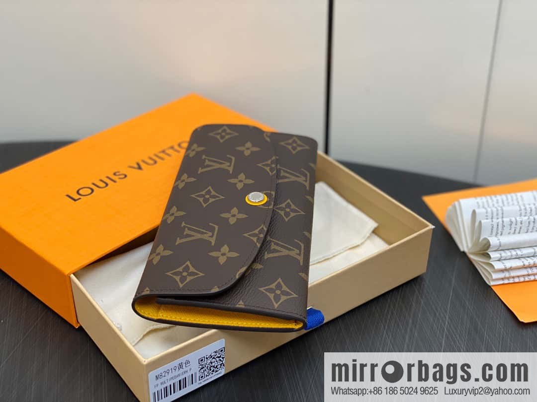 [Premium‑quality] M82919 monogram yellow, flip wallet series Emilie wallet m82919 m82920