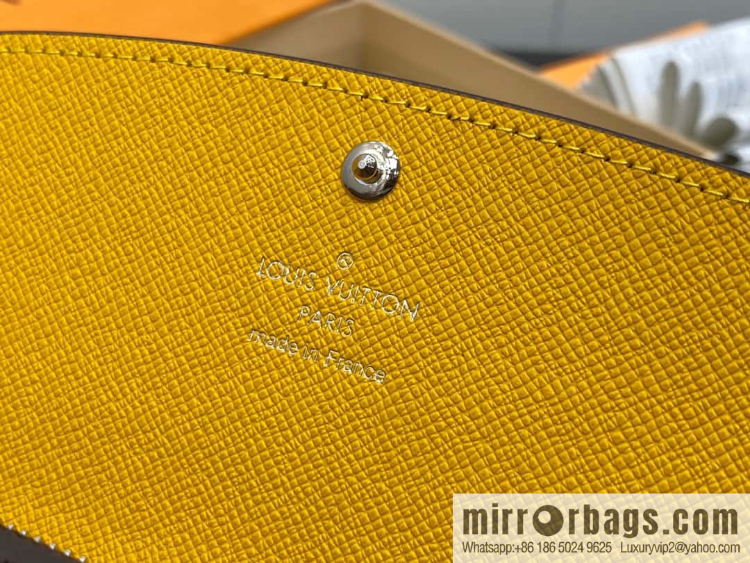 [Premium‑quality] M82919 monogram yellow, flip wallet series Emilie wallet m82919 m82920