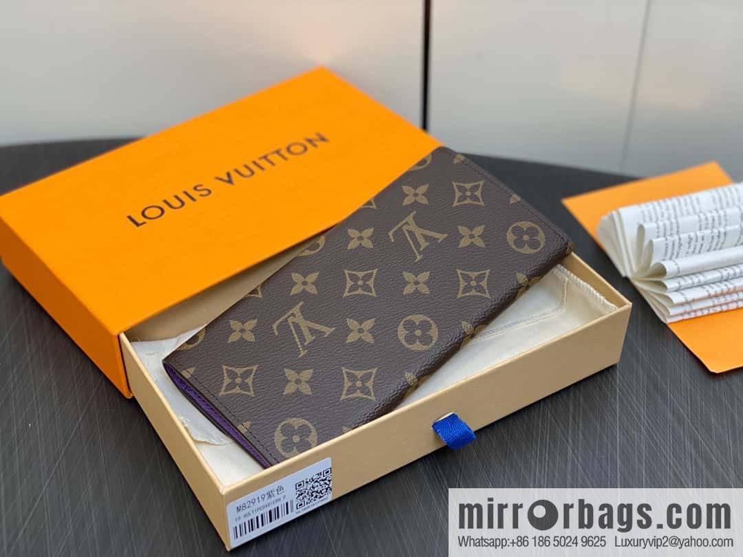 [Premium‑quality] M82919 monogram purple, flip wallet series Emilie wallet m82919 m82920