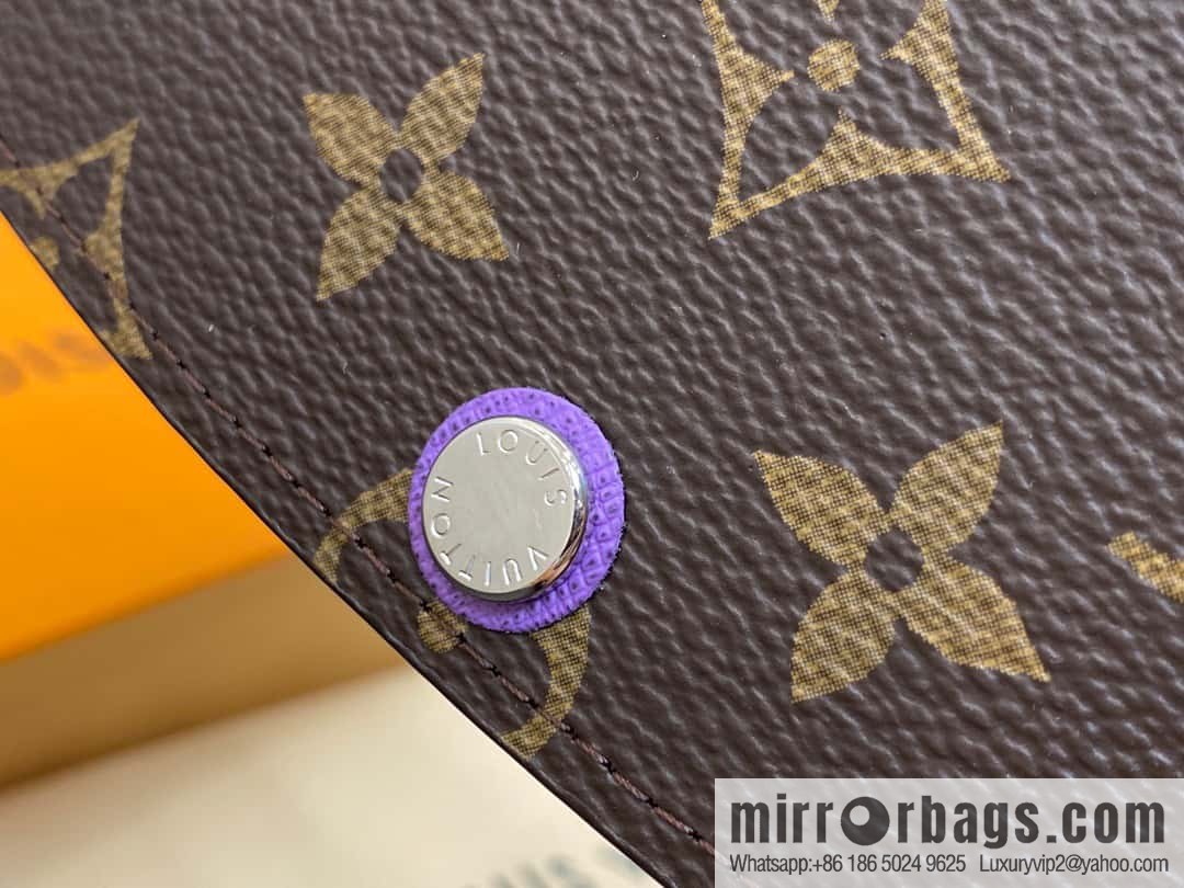 [Premium‑quality] M82919 monogram purple, flip wallet series Emilie wallet m82919 m82920