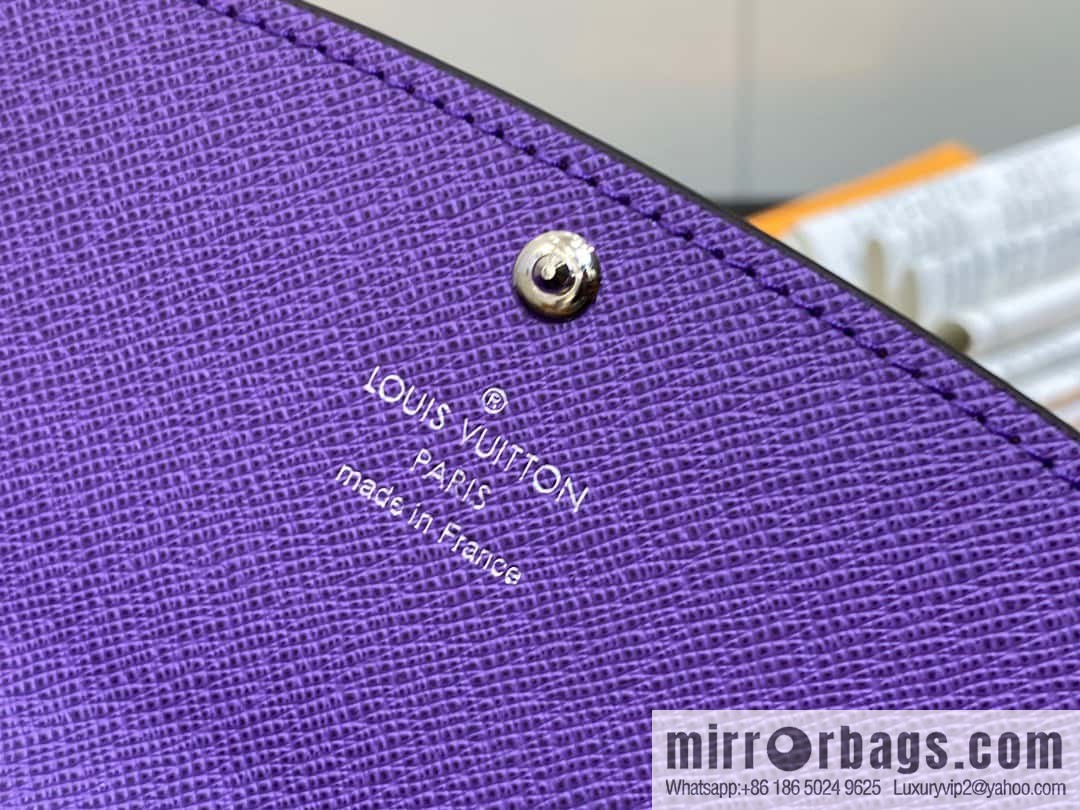 [Premium‑quality] M82919 monogram purple, flip wallet series Emilie wallet m82919 m82920